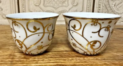 Pilsimo Trading Co Té Turco Café Espresso Tazas 24kt Original Porcelana Fina Foto 1 de 4