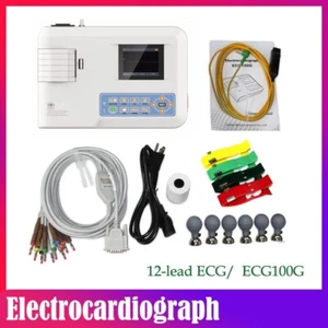ECG100G Color LCD Electrocardiograph Digital 1 channel 12 Lead ECG Machine FDA - Picture 1 of 16