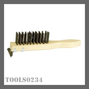7" Hand Wire Scratch Brush Weiler 44069 w/Scraper 4 x 11 Rows - Bild 1 von 4