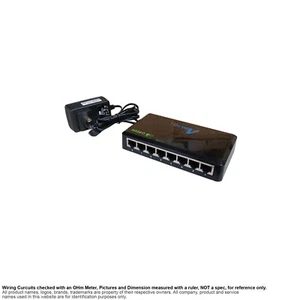 Netzwerk Switch Ethernet Gigabit RJ45 8 Port Airlink 101 AGSW802 - Bild 1 von 5