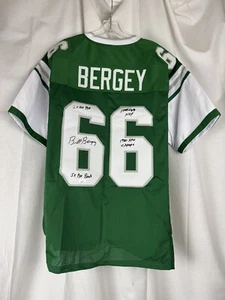 Bill Bergey signiertes Auto Kelly Green Philadelphia Football Trikot 4x Inscr JSA - Bild 1 von 7
