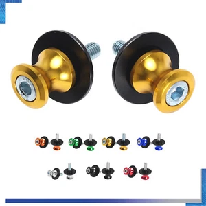 M8 x 1.25 Coloreado basculante Paddock Soporte Bobinas para BMW Honda Kawasaki Suzuki - Imagen 1 de 40