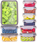 Food Storage Container set w/Lid 9 Pack Plastic Meal Prep BPA free Microwave