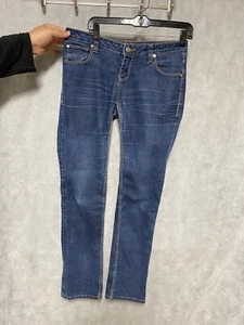 Coogi Jeans Women 7/8 Blue Denim Hip Hop Streetwear Embroidered Skate VTG Y2K - Picture 1 of 12