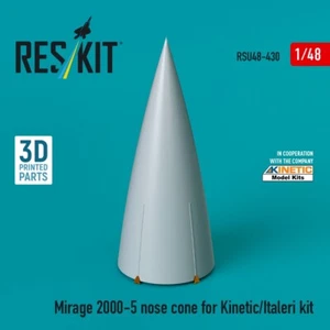 Cono nariz Mirage 2000-5 para kit Kinetic/Italeri escala 1:48 ResKit RSU48-0430 - Imagen 1 de 3