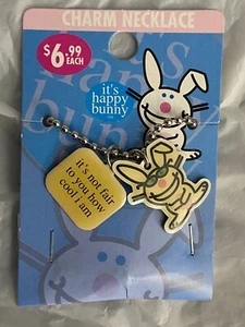 It's Happy Bunny Charm Halskette (It's Not Fair To You How Cool I Am) *NEU* US1 - Bild 1 von 6