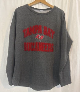 Tampa Bay Buccaneers Gray NFL Womens Crewneck Sweatshirt Large Pullover - Picture 1 of 6