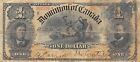 Canada / Dominion   $1  3.31.1898  Series  H  Circulated Banknote D34