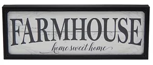 Home Sweet Home Kitchen Farmhouse Sign Shelf Sitter Rustic Wall Art Decor Print - Picture 1 of 6