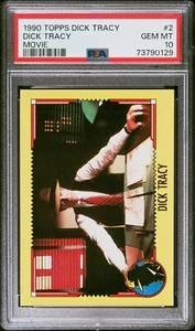 1990 Topps Dick Tracy #2 Dick Tracy Movie - PSA 10 GEM MINT POP 1 - Picture 1 of 2