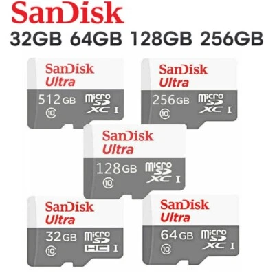 Scheda di Memoria Micro SD Ultra 32 64 128 256 512 gb class 10 SDHC SDXC TF - Immagine 1 di 4