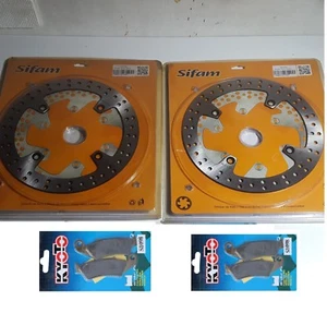 COPPIA DISCHI FRENO ANTERIORI + PASTICCHE HONDA XRV AFRICA TWIN 750 1999 2000 - Foto 1 di 1