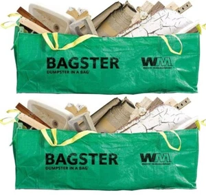 Waste Management BAGSTER 3CUYD Dumpster In A Bag - Pack of 2 - Picture 1 of 3