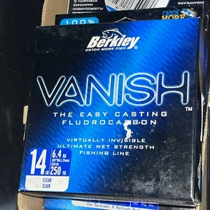 Berkley Vanish Fluorocarbon LINE 14lb 250 Yards Fly match Virtually Invisible - Picture 1 of 4