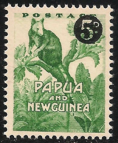 Papua New Guinea #147 (A23) VF MNH - 1959 5p on 1/2p Tree-Climbing Kangaroo Cover