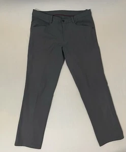 Pantaloni Lululemon grigio tinta unita tasca zip nascosta polsino riflettente soffietto ABC 34 - Foto 1 di 6