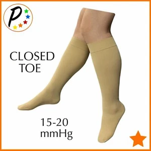 🟠 Presadee Traditional Closed Toe 15-20 mmHg Moderate Compression Calf Socks - Picture 1 of 11
