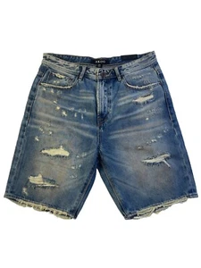 Akoo Brand mens 100% authentic size 34 Jean Shorts Color Medium Wash - Picture 1 of 8