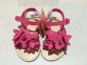 NWT Gymboree Jungle Brights Pink Flower Sandals Shoes Girls 5,6,7,9 - Picture 1 of 2
