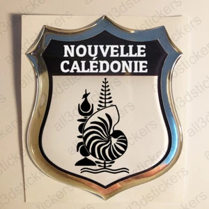 Autocollant Résine 3D Relief Emblème Drapeau Nouvelle Calédonie Adhésif - Bild 1 von 1
