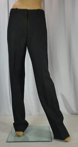Pantalon taille haute droit 100 % laine Banana Republic 4P noir Lido neuf avec étiquette 150 $ #773624 - Photo 1/12