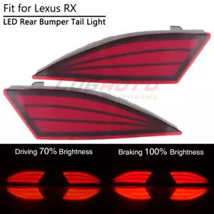 For Lexus RX350 RX450h 20-22 LED Rear Brake Bumper Tail Light With Turn Lamp Red - Picture 1 of 7