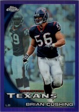2010 Topps Chrome Purple Refractors Football Card #C104 Brian Cushing /555
