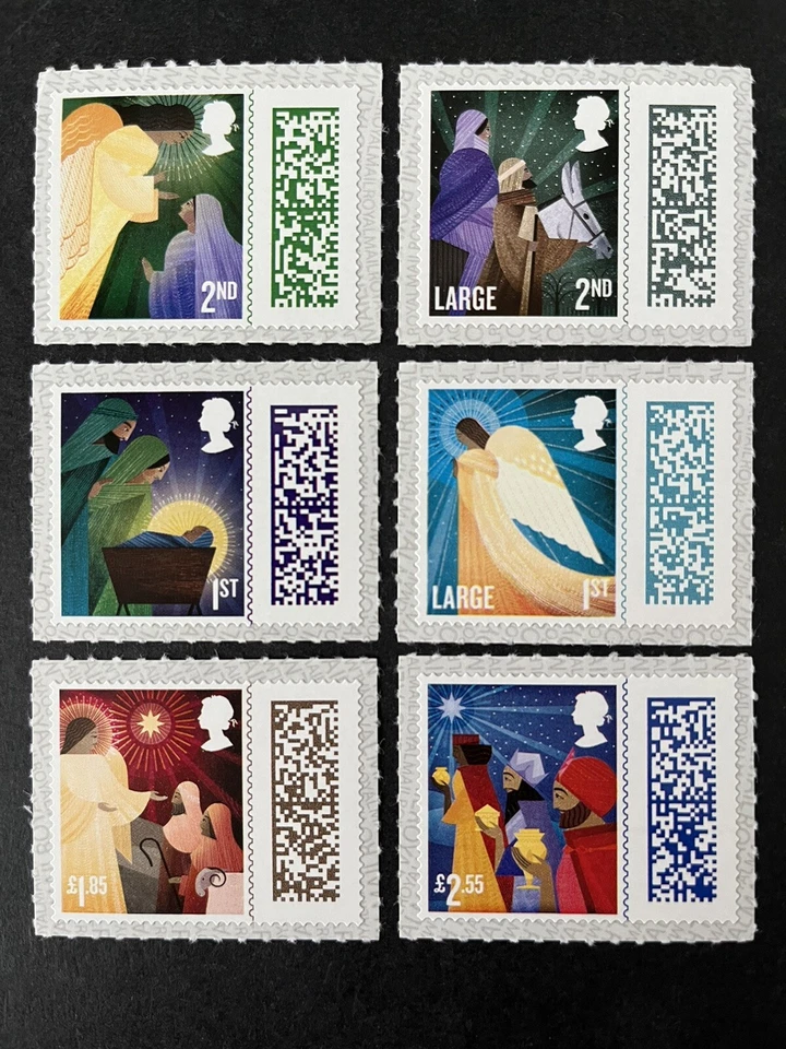 GB 2022 MNH CONJUNTO DE CÓDIGO DE BARRAS DE NAVIDAD - P&P gratis Reino Unido Foto 1 de 1