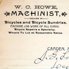 1909 W.C. Howe Machinist Bicycle Sundries Letterhead Knox County Camden ME Maine