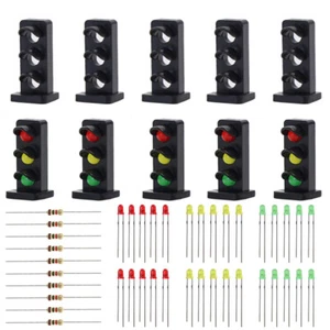 10 sets Target Faces With LEDs Railway Dwarf signal HO OO Scale 3 Aspects - Picture 1 of 5
