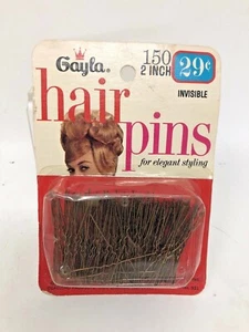 Gayla Vintage Hair Pins 2" No.931 Elegant Styling Gaylord Products Bobby - Picture 1 of 4