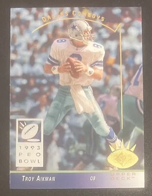 Troy Aikman 1993 Upper Deck SP #64 - Dallas Cowboys - Image 1 of 2