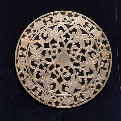 Remache de vidrio vintage superpuesto de plata de ley Foto 1 de 3