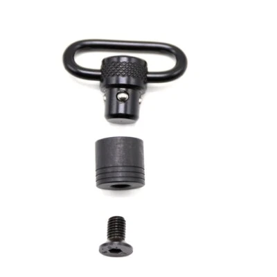 QD 1 Inch Sling Swivel Mount Heavy Duty Quick Detach Loop Base Kit Black - Image 1 of 4