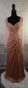 NWT mauve velvet & lace RENZ BRIDAL maxi dress - SIZE XS - Picture 1 of 20