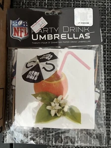 Indianapolis Colts Party Drink Umbrellas NFL 24~3” Paper/Wood Navy Blue & White - Picture 1 of 2