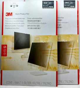 2x - 3M Panoramiczny czarny filtr prywatności 24"- (PF24.0W) - Darmowa wysyłka - Zdjęcie 1 z 6