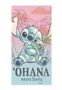 Stitch Towel Ohana Beach Towel Swimming Holiday 70 x 140cm COTTON Disney - Picture 1 of 1