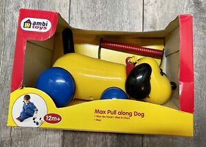 Ambi Toys Max Pull Along Dog 2003 Sweden Brio Vintage Looking