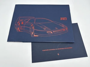 FERRARI F40 INTRODUCTION PRESS FOLDER | PROSPEKT | BROCHURE | ENGLISH #477/87 - Picture 1 of 7