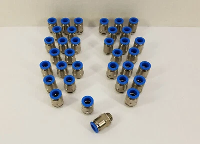 (Lote de 32) Festo QS-G1/4-10 (186101) Push-In Fitting - (G1/4 Roscado, 10 mm) Foto 1 de 4