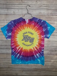 NCAA High Point University NC North Carolina Tee Mens Medium T Shirt Tie Dye EUC - Picture 1 of 4