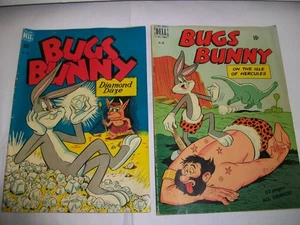 Lote de 2 cómics Dell cuatro colores - Bugs Bunny # 250, #266, 1949-50 muy buen estado. - Imagen 1 de 7