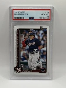 2025 Topps Series 1 DYLAN CREWS RC Nationals #74 Rookie PSA 10 - Picture 1 of 2