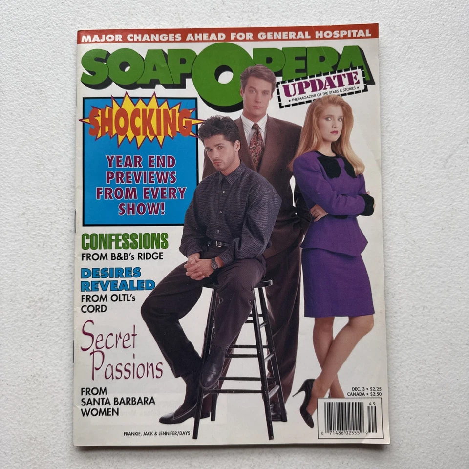 Daytime TV Soap Opera Update December 3, 1990 Volume 3 No. 24 Vintage - Image 1 of 4