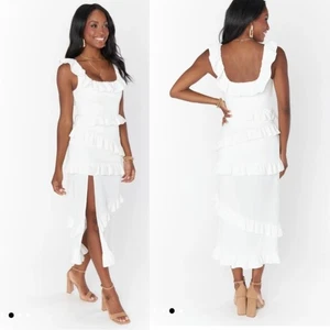 show me your mumu greta midi vestido blanco elástico mujer xlarge xl - Imagen 1 de 12