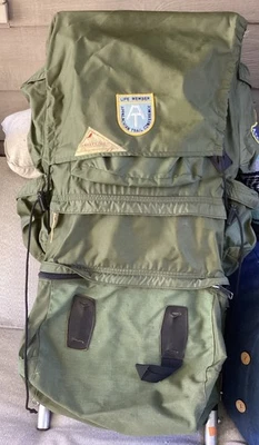 Mochila de Colección KELTY X-Large Marco Externo Oliva Senderismo MountainPack ¡GC! Foto 1 de 4