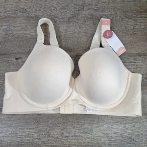 Cacique Underwire Bra 42D Modern Luxe Lightly Lined Ivory Cream Comfort Strap - Picture 1 of 5