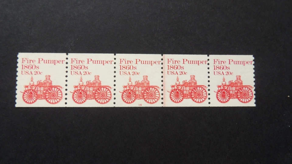 #1908 PNC5  Plate #13 20c Pumper MNH OG VF/XF - Image 1 of 1