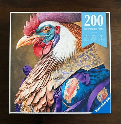 Ravensburger "Rooster General" 200 Piece Jigsaw Puzzle-Complete - Image 1 of 4